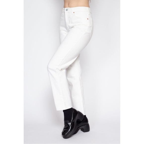 Calvin Klein high rise skinny white denim 🤍 size 4 - Picture 4 of 14